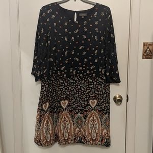 🌸Navy Flowered Dress